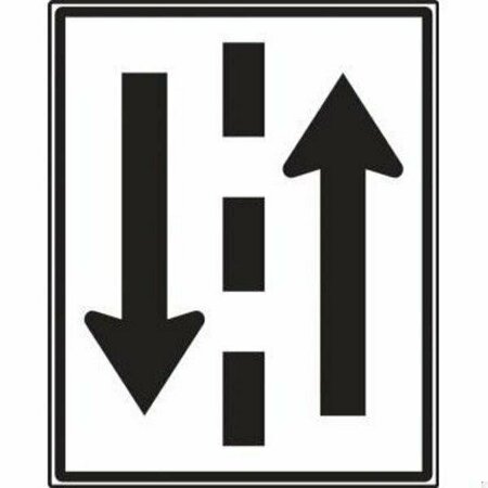 TRAFFIC SIGN  TWO WAY TRAFFIC 30 In  X